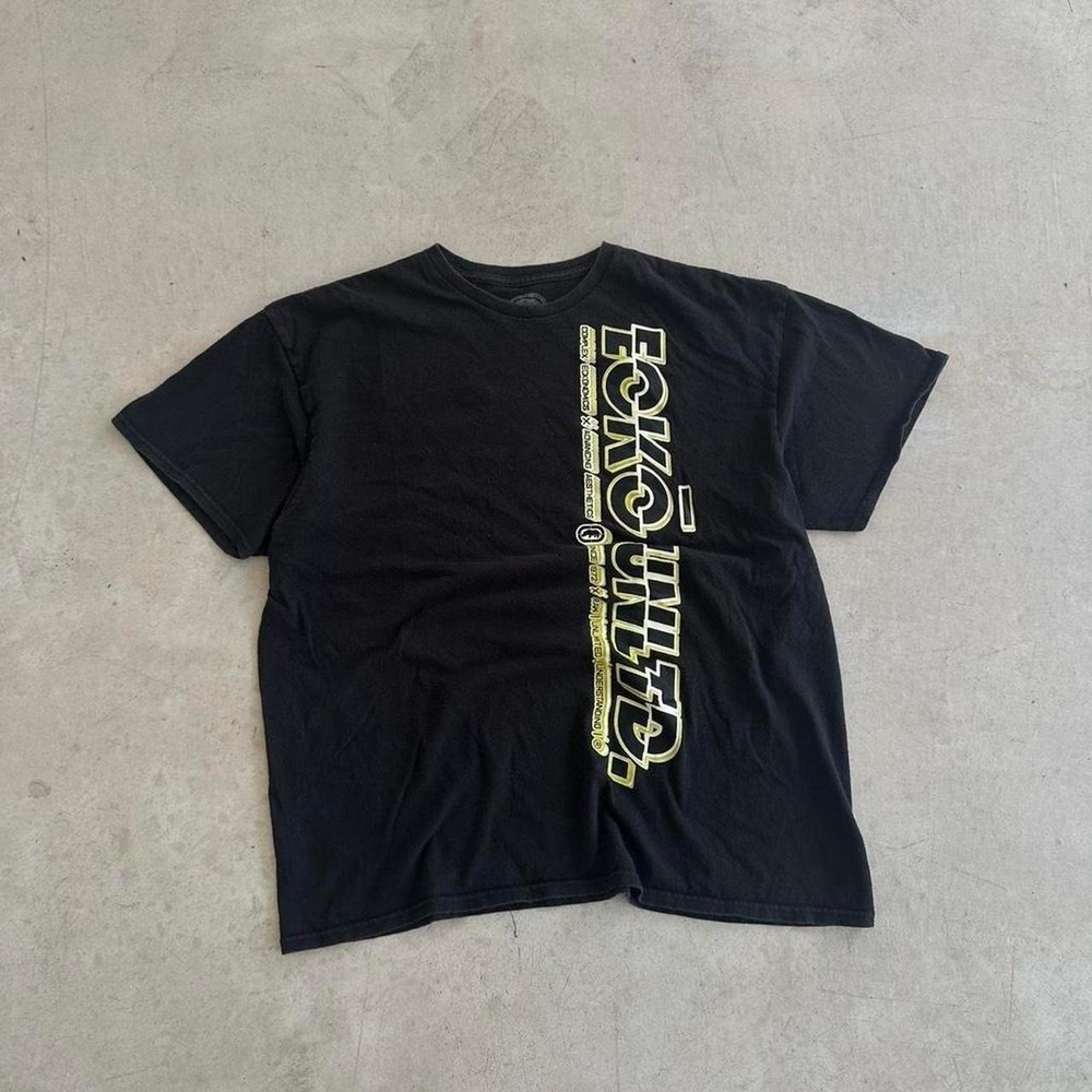 Vintage y2k 2000s Black Ecko Unltd. Grunge Skater Style Tee Size XL
